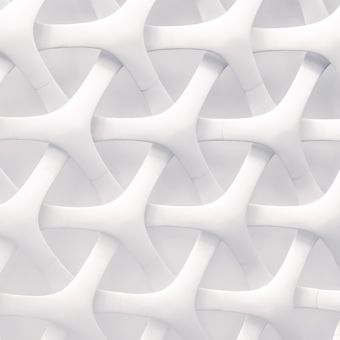 interlocking pattern in white