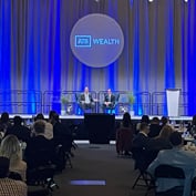 Shot of the stage at the ATB Wealth event from 2023