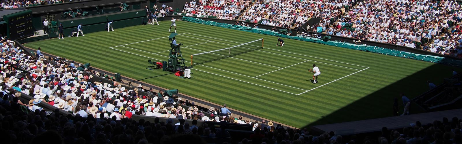 Shot from above on Wimbledon